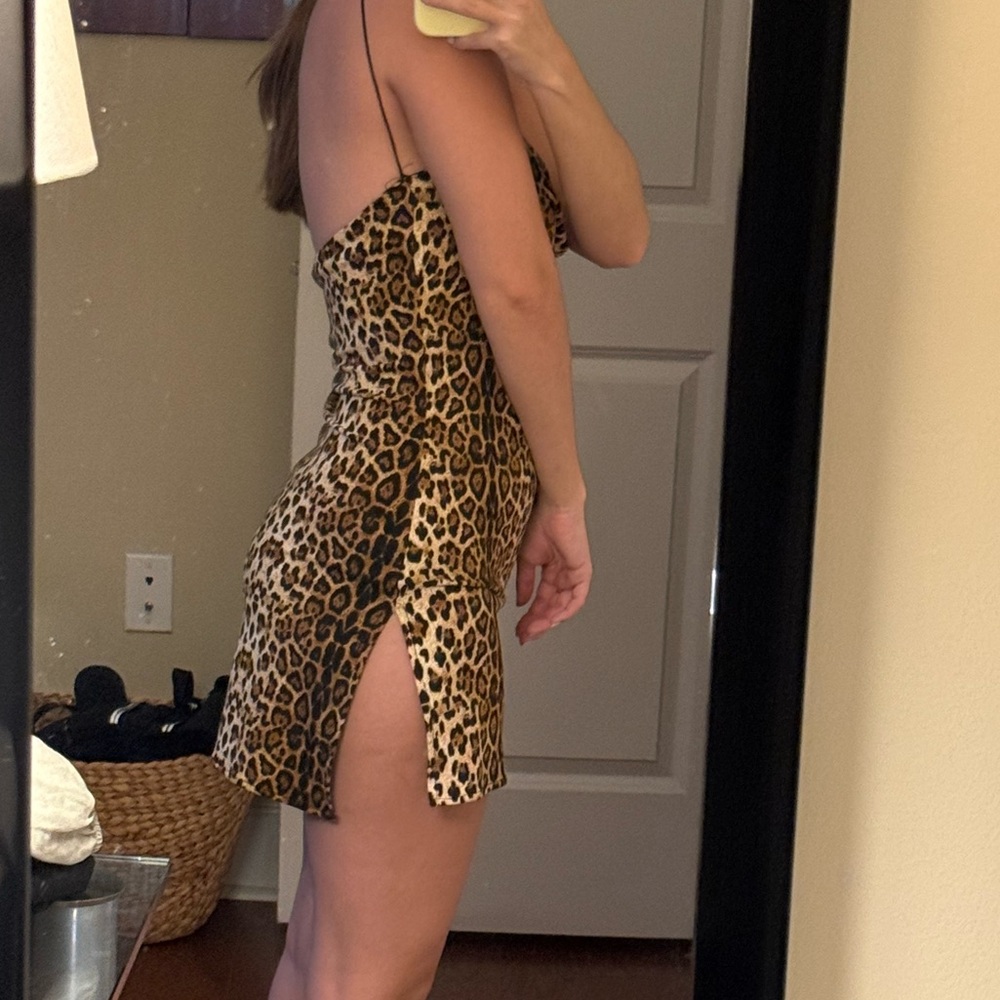 Leopard Print Mini Dress - Picture 2 of 4